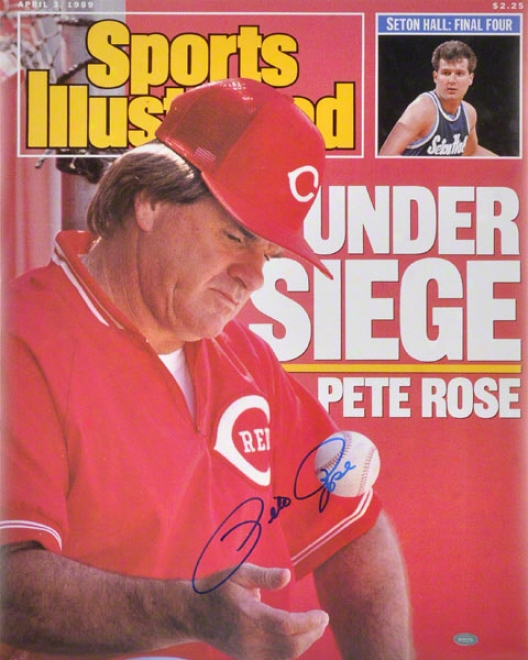 Pete Rose Cincinnati Reds - Sports Illustrated Cover - Autographed 16x20 Photpgraph