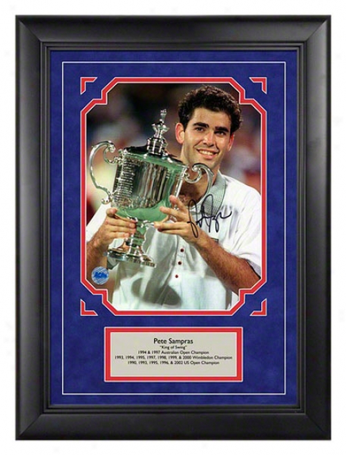 Pete Sampras Us Fully prepared Autographed Framed Photograph