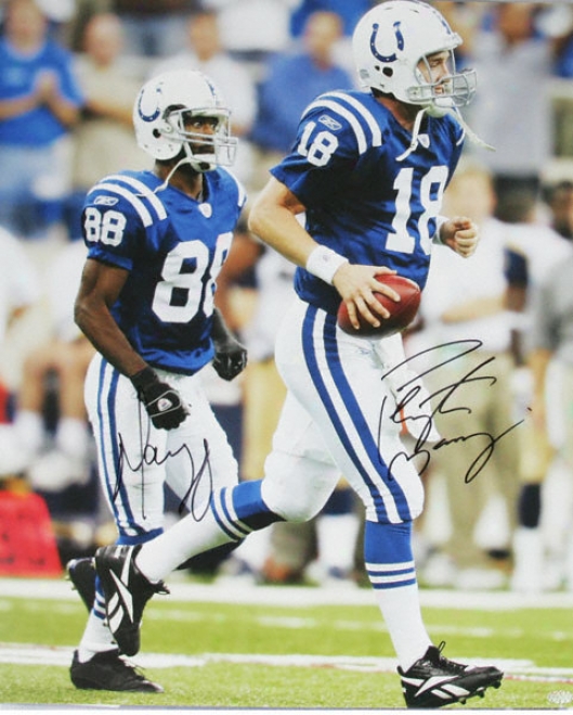 Peyton Manning And Marvin Harrison Indianapolis Colts Dual Autographed 16x20 Photograph