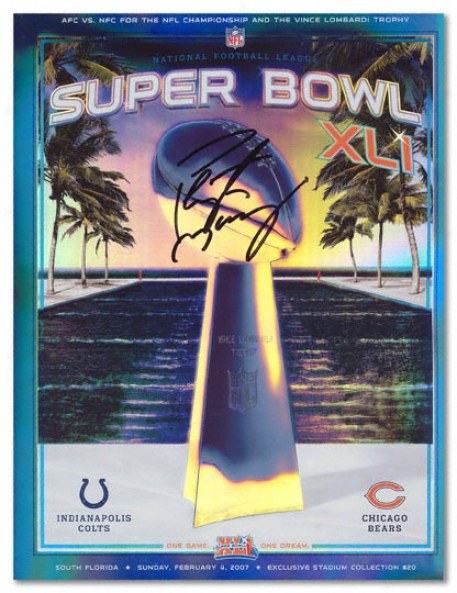 Peyton Mannning Autographed Super Bowl X Li Program