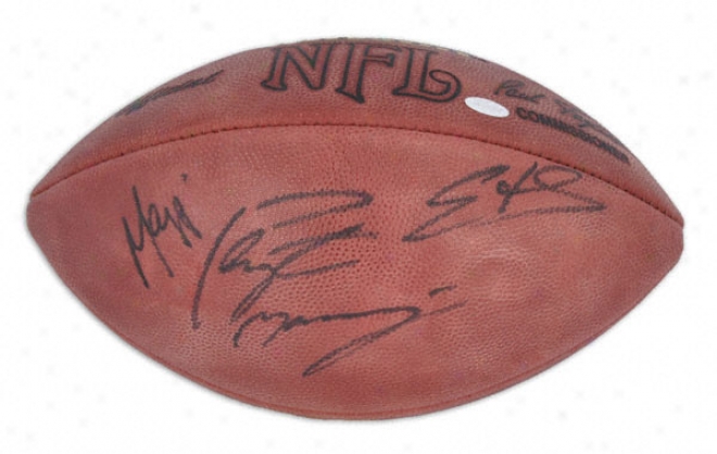 Peyton Manning, Edgerrin James, And Marvin Harrison Triple Autographed Football