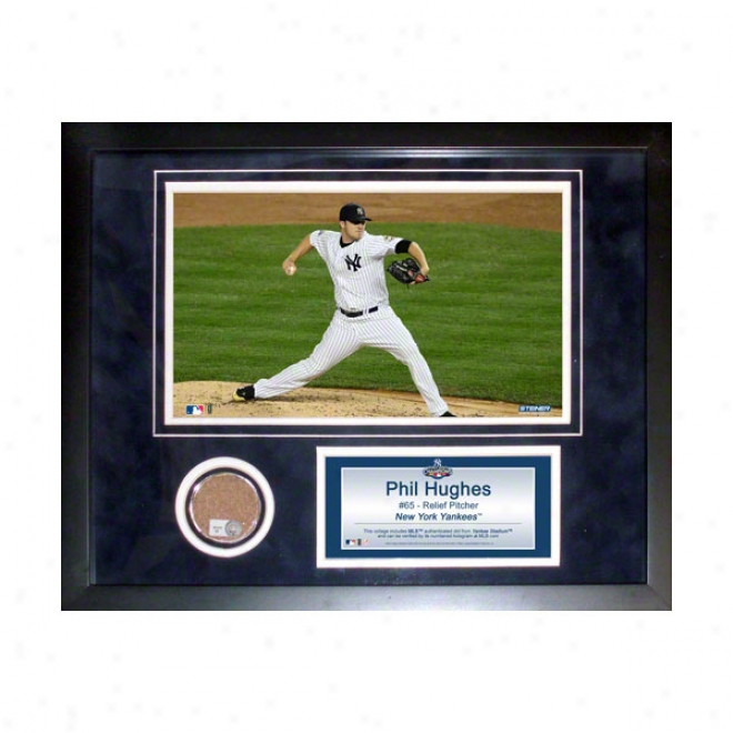 Phil Hughes New York Yankees 11x14 Framed Collage With Game Used Dirt, Photo & Nameplate