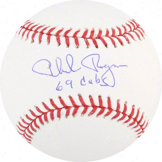 Phil Regan Autographed Baseball  Details: 69 Cubs Inscription