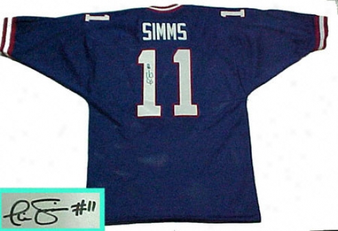 Phil Simms New York Giants Autographed Throwback Jersey