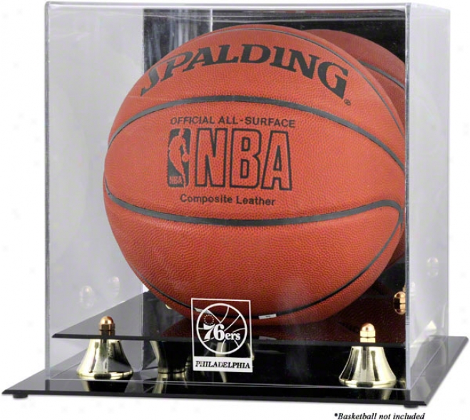 Philadelphia 76ers Golden Classic Logo Basketball Display Case