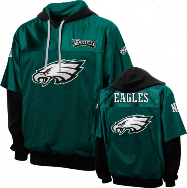 Philadelpnia Eagles Green Grid Iron 2 Pullover Jersey Hoodie