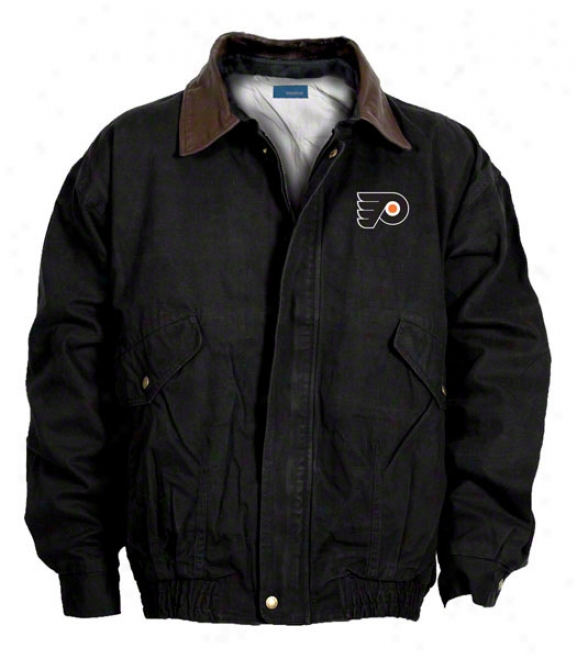 Philadelphia Flyers Jacket: Black Reebok Navigator Jacket