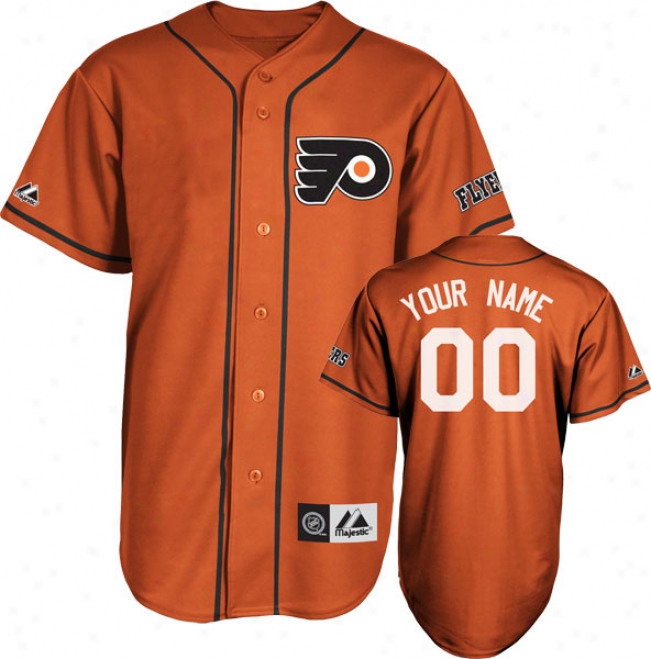Philadelphia Flyers Jersey: Orange Customizable Nhl Replica Baseball Jersey