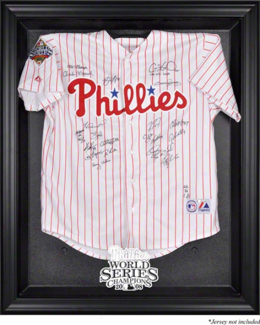 Philadelphia Phillies - 2008 World Series - Black Framed Logo Jersey Display Case