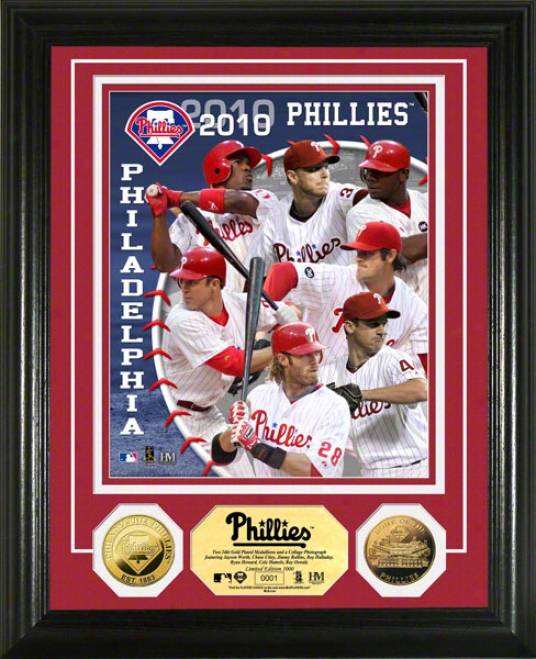 Philadelphia Phillies 2010 Team 24kt Gold Coin Photo Mint