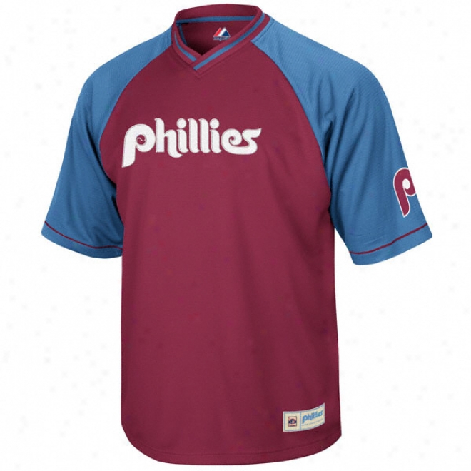 Philadelphia Phillies Cooperstown Full Force V-neck Jersey