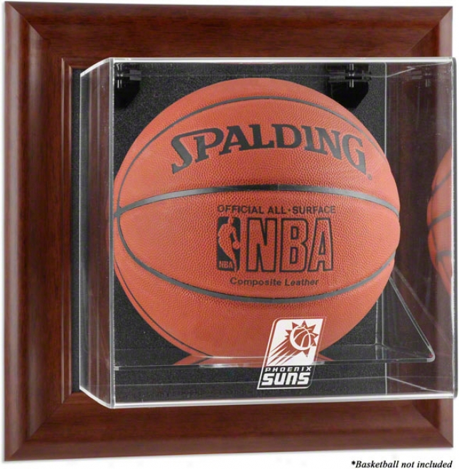 Phoenix Suns Framed Wall Mounted Logo Basketball Display Case
