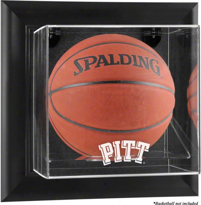 Pittsburgh Panthers Framed Wall Mountec Logo Basketball Display Case