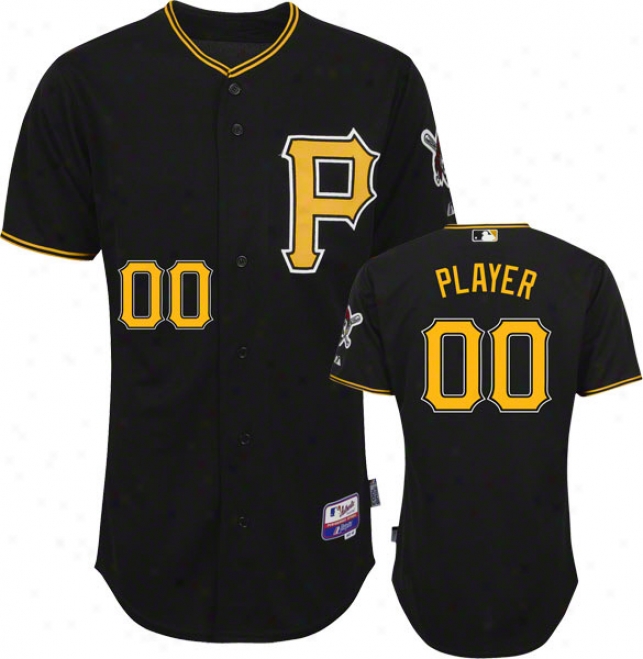 Pittsburgh Pirates Jersey: Any Player Big & Tall Alternate Black Authentic Coo1 Base␞ On-field Jersey