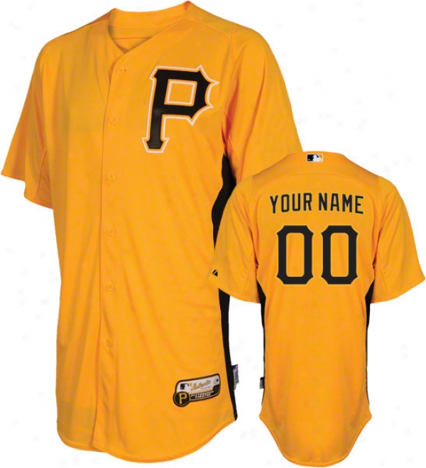 Pittsburyh Pirates Jersey: Personalized Authentic Gold On-field Batting Practice Jersey