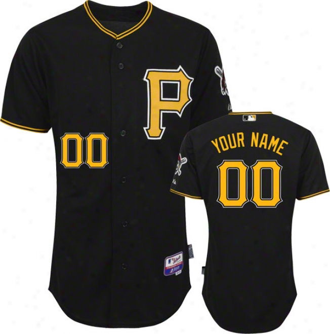 Pittsburgh Pirates Jersey: Personalized Full & Tall Alternate Black Authentic Cool Base␞ On-field Jersey