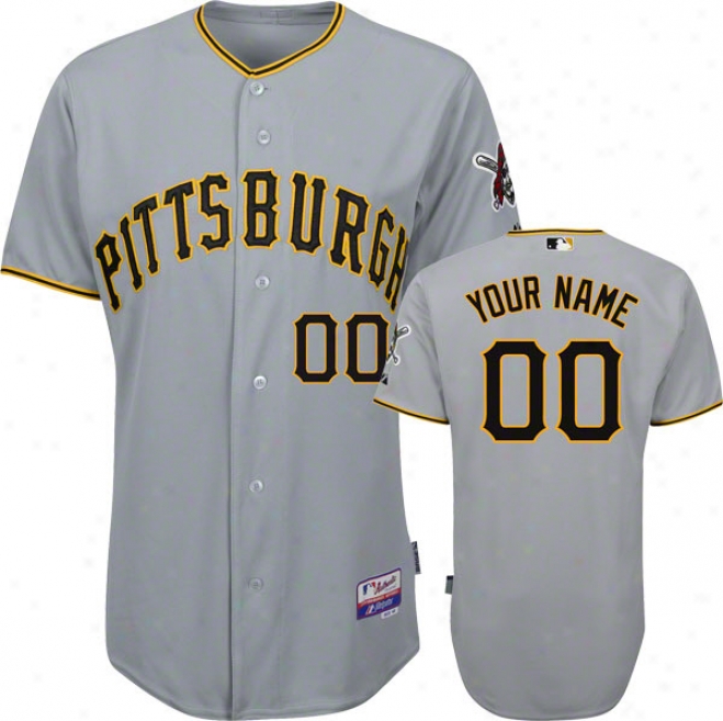 Pittsburgh Pirates Jersey: Personqlized Big & Tall Road Grey Authentic Cool Base␞ On-field Jersey