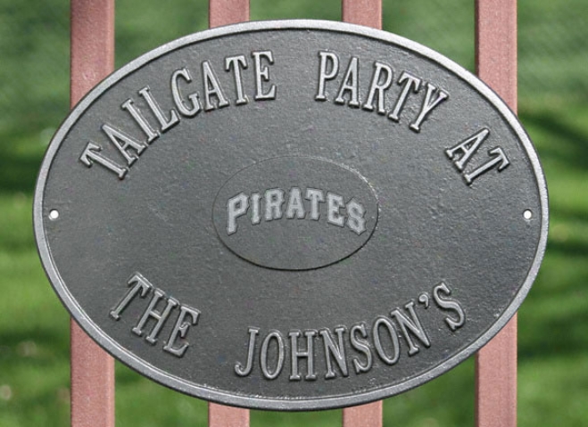 Pittsburgh Pirates Pewter And Silver Personalized Indoor/outdoor Plaque