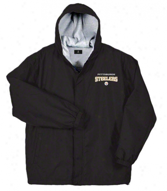 Pittsburgh Steelers Jacket: Black Reebok LegacyJ acket