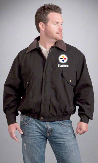 Pittsburgh Steelers Jacket: Black Reebok Navigator Jacket