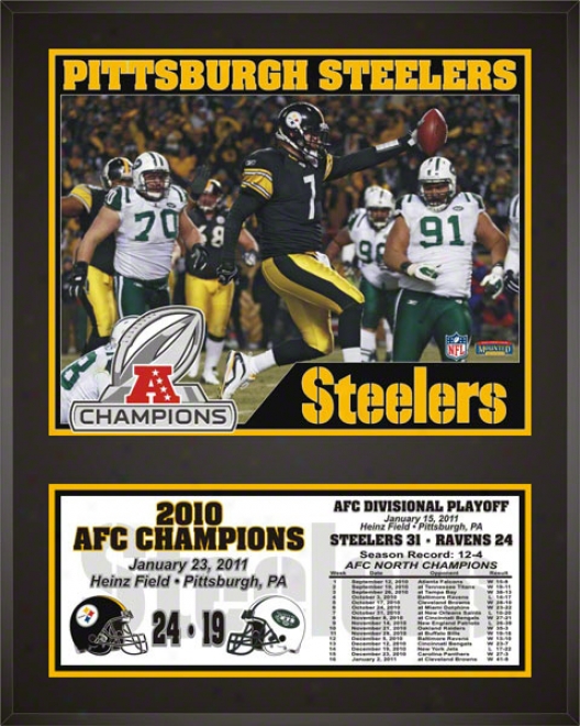 Pittsbrrgh Steelers Sublimated 12x15 Plaque  Details: 2010 Afc Champions