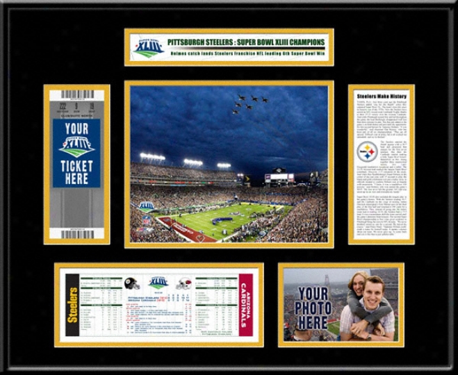 Pittsburgh Steelers Super Bowl Xliii Champions Ticket Frame