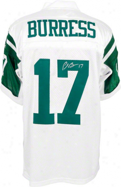 Plaxico Burress Autographed Jersey  Particulars: New York Jets, Whiite, Reebok Authentic