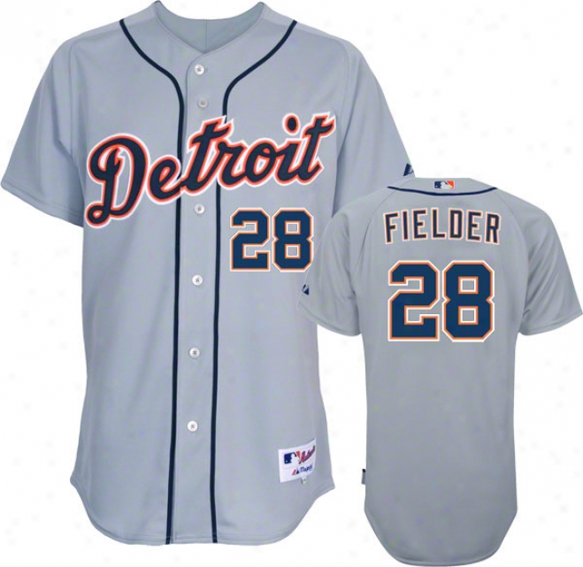 Prince Firlder Jersey: Detroit Tigers #28 Road Grey Authentic Jersey