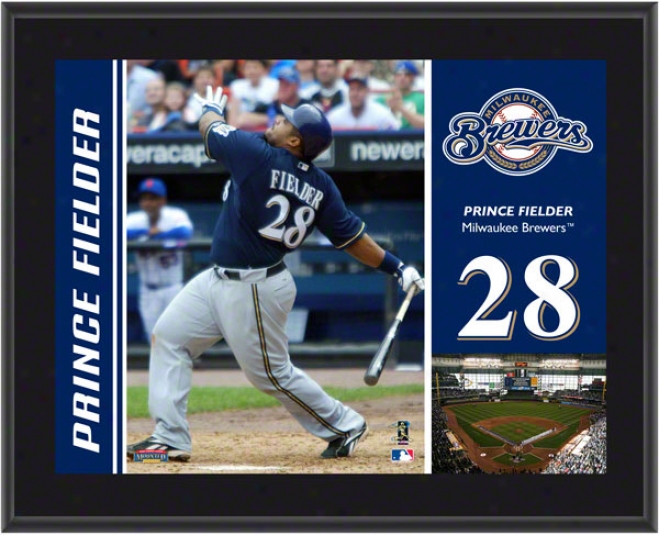 Prince Fielder Plaque  Details: Milwaukee Brewers, Sublimated, 1013, Mlb Plaque