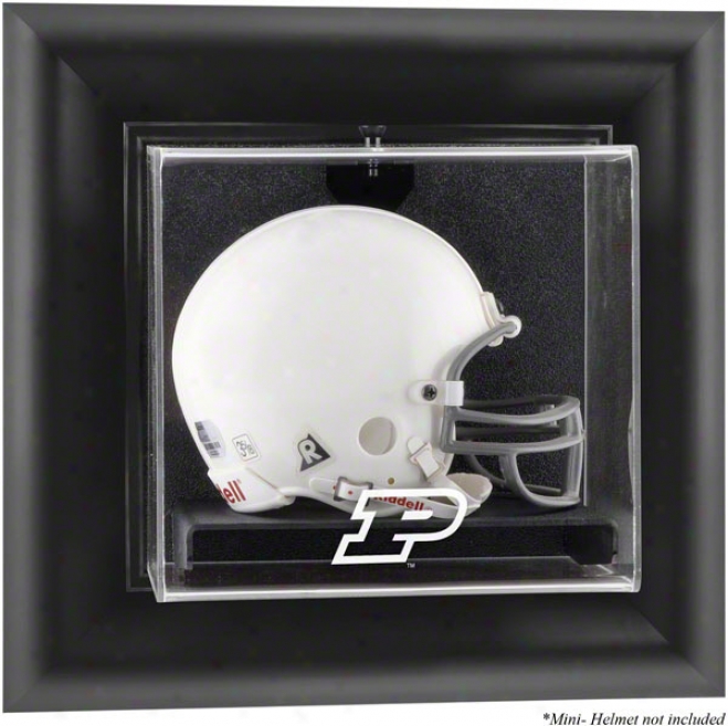 Purdue Boilermakers Framed Wall Mounted Logo Mini Helmet Display Case