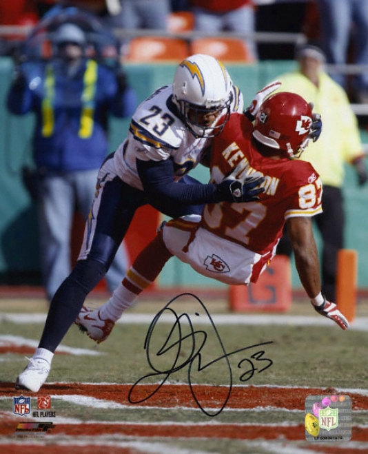 Quentin Jammer San Diego Chargers - Vs. Chiefs - Autographed 8x10 Phofograph