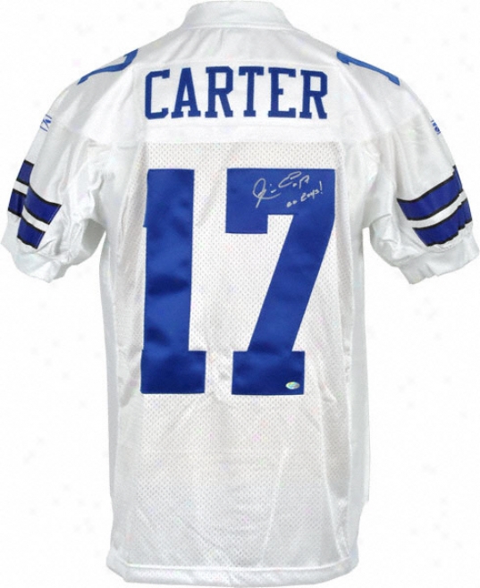 Quincy Carter Autographed Jersey  Details: Dallas Cowboys, White, Reebok