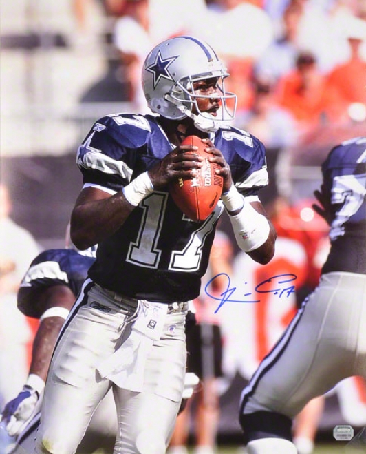 Quincy Carter Dallas Cowboys - Preparing To Pass - 16x20 Autographed Photograph