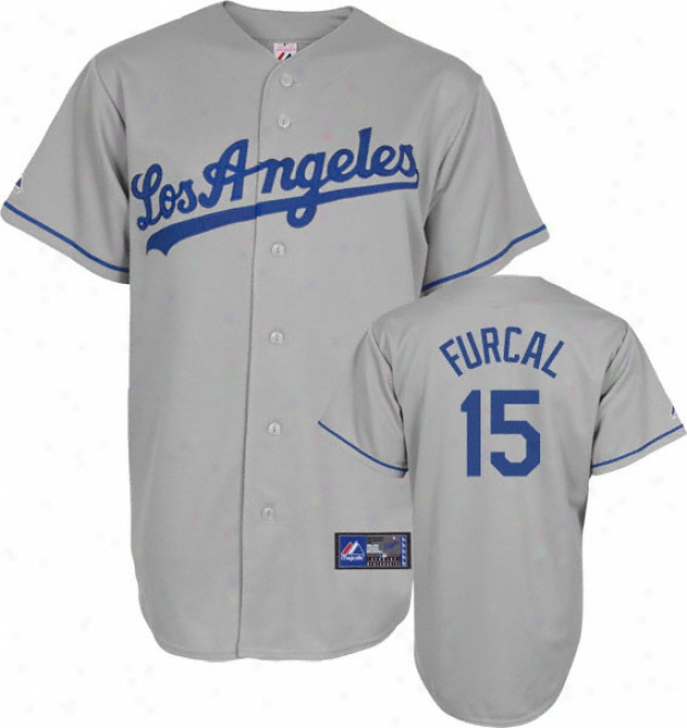 Rafael Furcal Jersey: Adukt Majestic Path Grey Replica #15 Los Angeles Ddgers Jersey