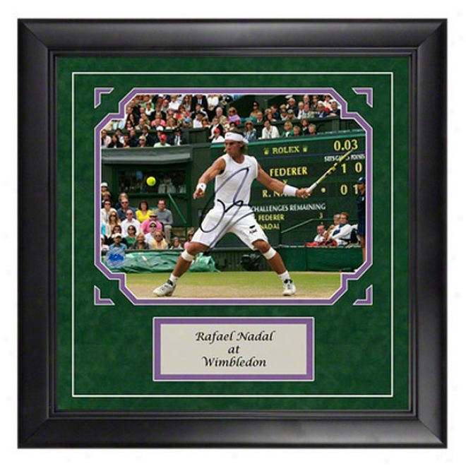 Rafael Nadal Autograph Wimbledin Framed Photograph