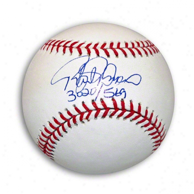 Rafael Palmeiro Autographed Mlb Baseball Inscribed 3029/569