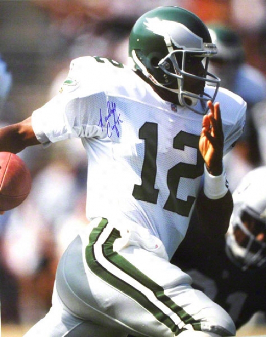 Randall Cunningham Philadelphia Eagles Autographed 16x20 Photo Running