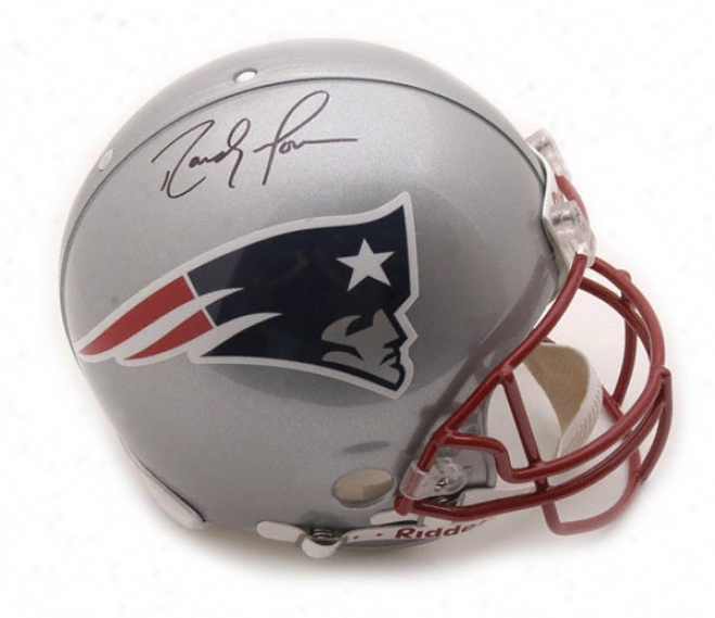 Randy Moss Autographed Pro-line Helmet  Details: New England Patriots, Authentic Riddell Helmet