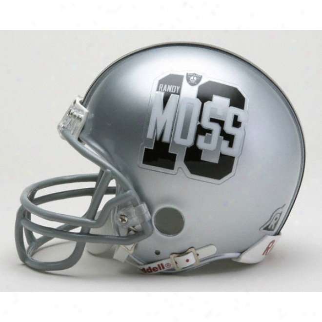 Randy Moss Oakland Raiders Replica Riddell Mini Helmet