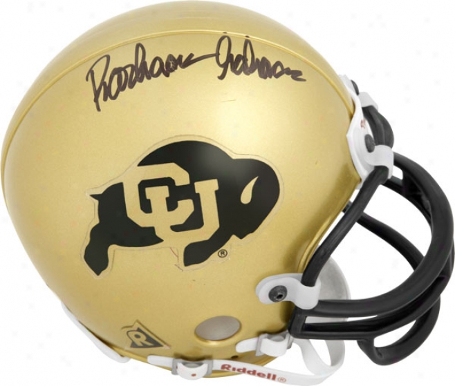 Rashaan Salaam Autographed Mini Helmet  Details: Colorado Buffaloes