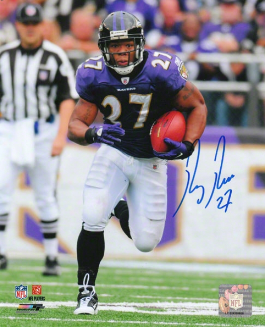 Ray Rice Autographed Photograph  Details: Baltimore Ravens, 8x10