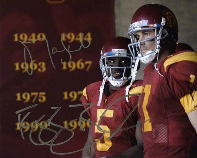 Reggie Bush And Matt Leinart Usc Trojans - Championship Years - Autographed 8x10 Photograph