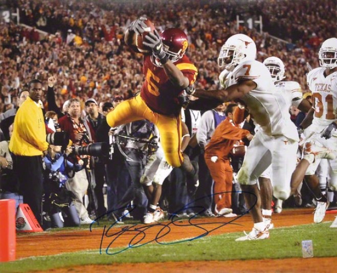 Reggie Bush Usc Trojans - Dive Into End Zone Vs. Texas - 16x20 Autographed Puotograph