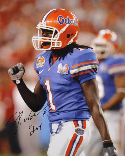 Reggie Nelson Florida Gators Autographed 16x20 Photo W/ Inscription &quot08 Champs&quot