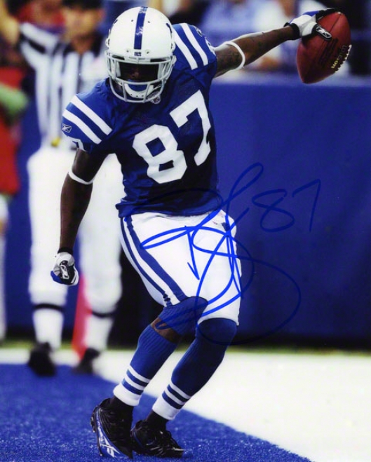 Reggie Wayne Autographed 8x10 Photograph  Details: Indianapolis Copts