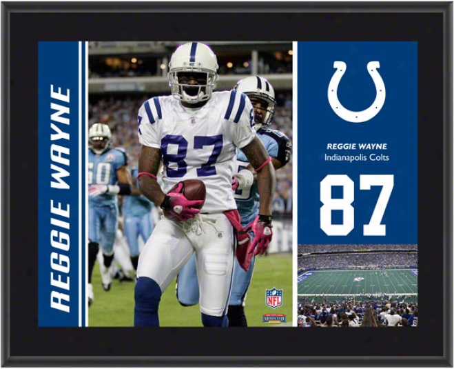 Reggie Wayne Plaque  Details: Indianapolis Colts, Sublimated, 10x13, Nfl Plaque