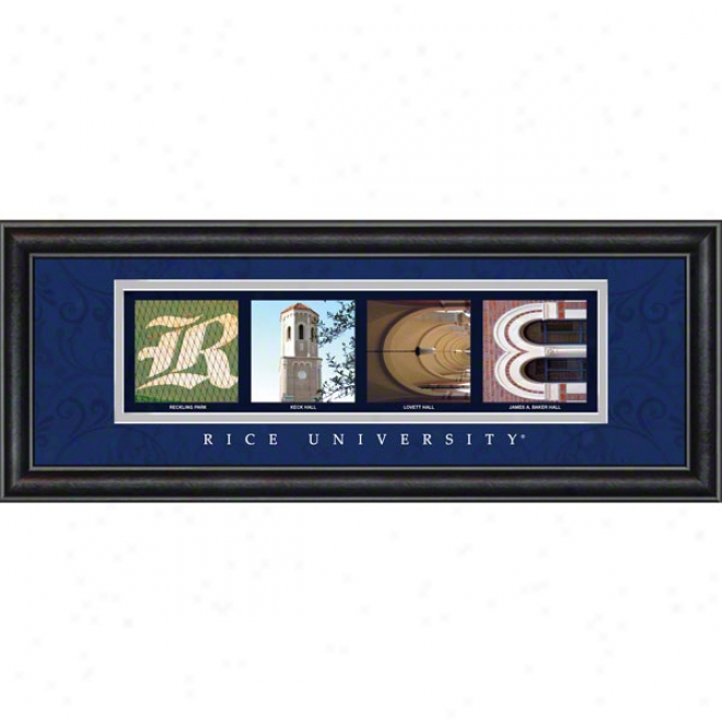 Rice Owls Letter Art