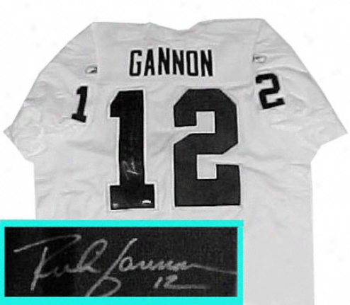 Rich Gannon Oakland Raiders Autographed White Jersey
