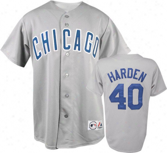 Splendid Harden Grey Majestic Mlb Road Replica Chicago Cubs Jersey