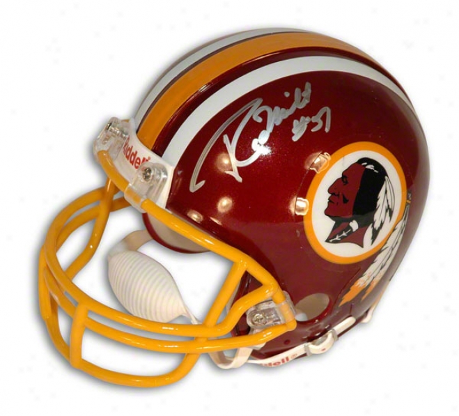 Rich Milot Autographed Washington Redskins Mini Helmet